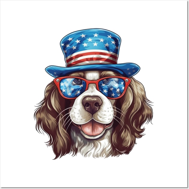 4th of July Dog #3 Wall Art by Chromatic Fusion Studio